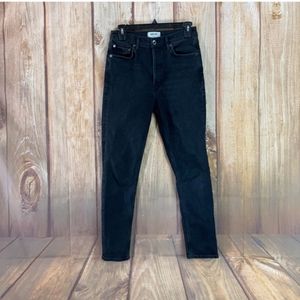 AGOLDE | Nico High Rise Slim Fit Black Wash